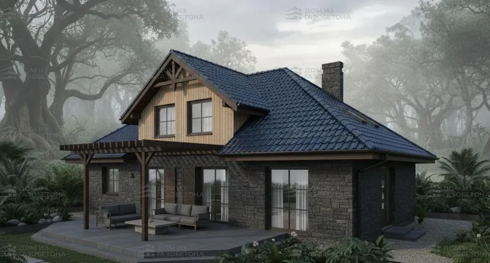 Проект Двухэтажный дом 15 на 12, 244 м2