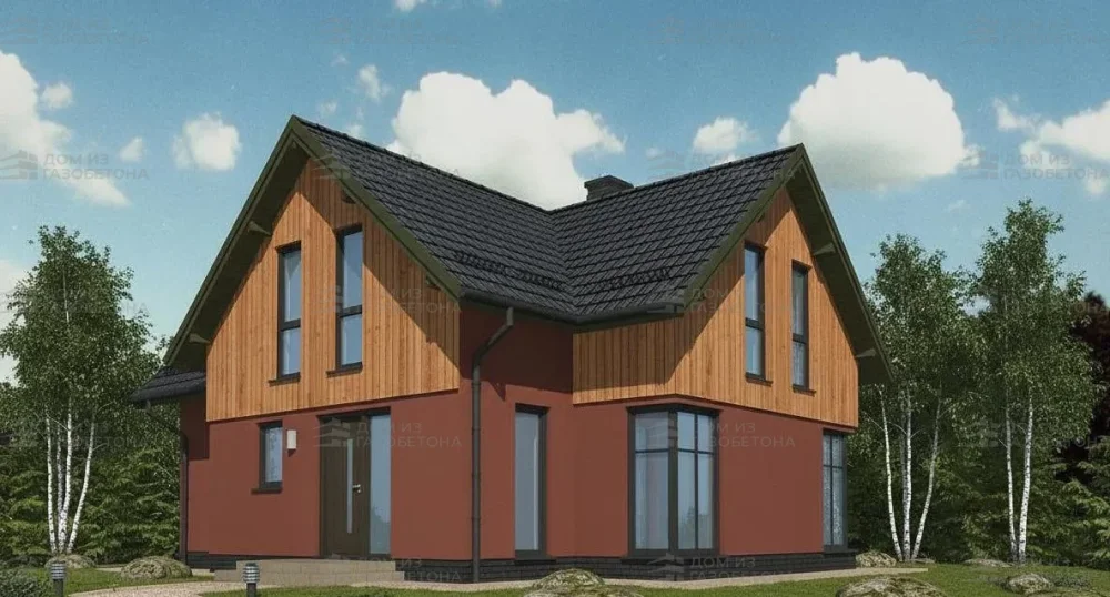 Проект Двухэтажный дом 13 на 9, 138 м2