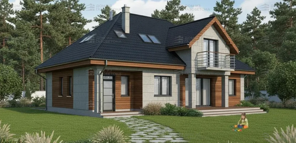 Проект Двухэтажный дом 17 на 13, 193 м2