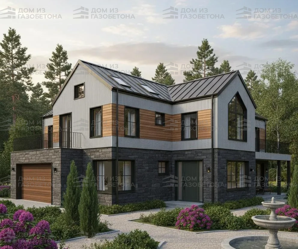 Проект Двухэтажный дом 24 на 17, 610 м2