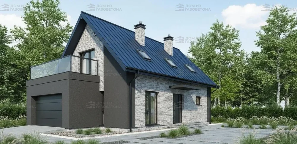 Проект Двухэтажный дом 15 на 10, 157 м2