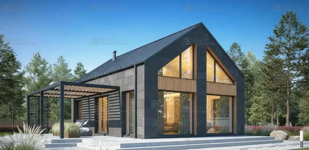 Проект Одноэтажный дом 7 на 19, 112 м2