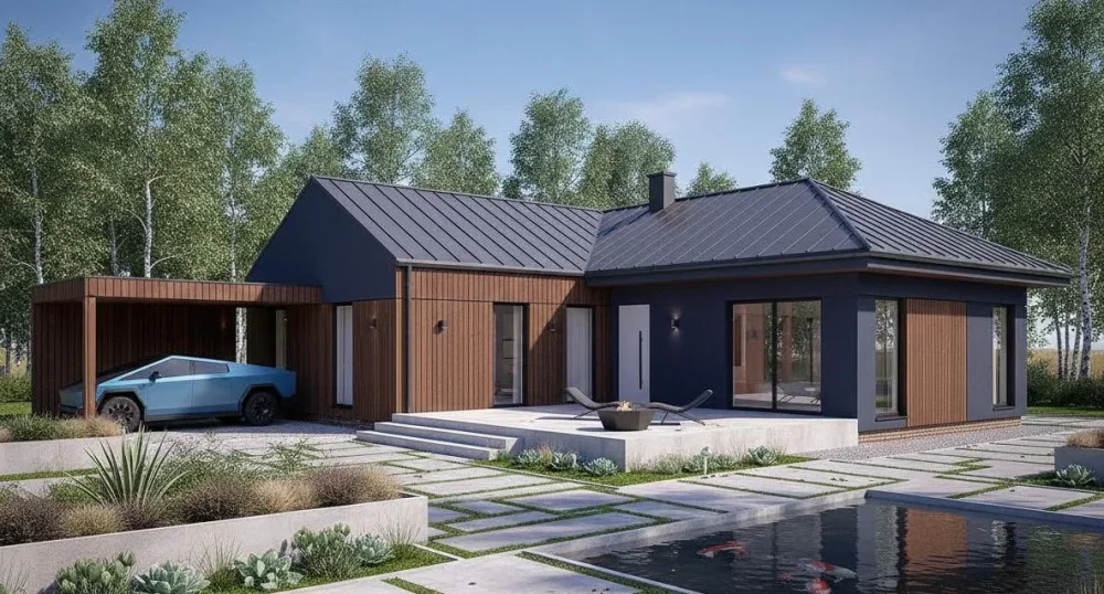 Проект Одноэтажный дом 17 на 24, 206 м2