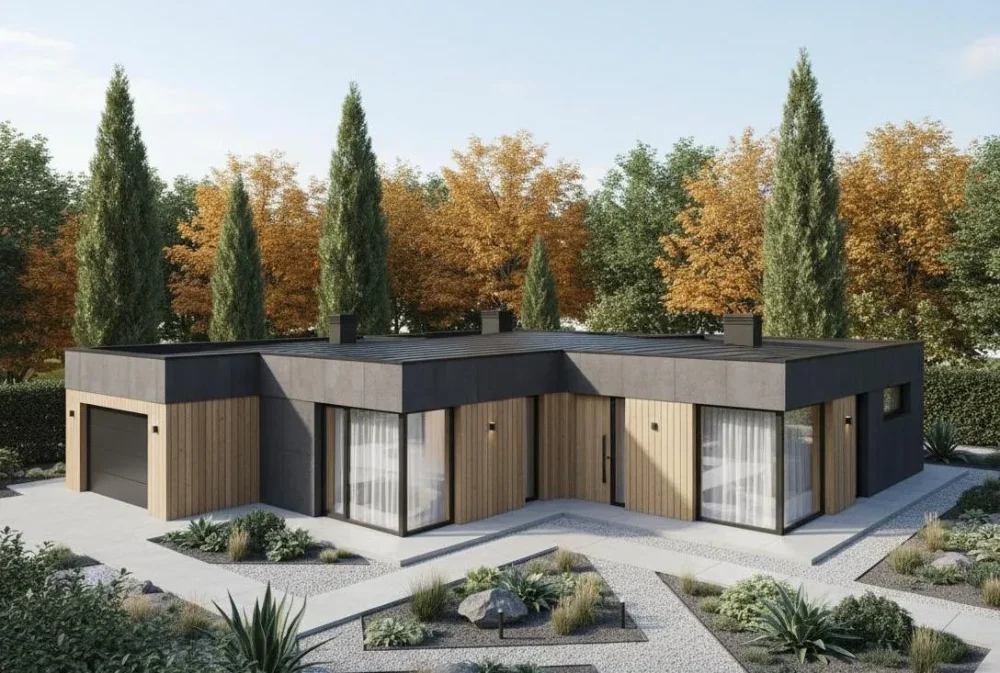 Проект Одноэтажный дом 13 на 9, 75 м2