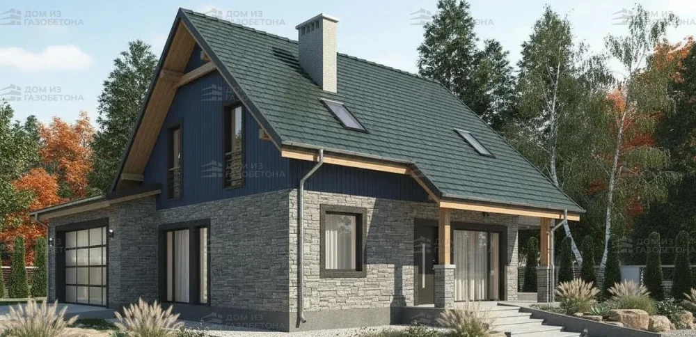 Проект Двухэтажный дом 10 на 9, 110 м2