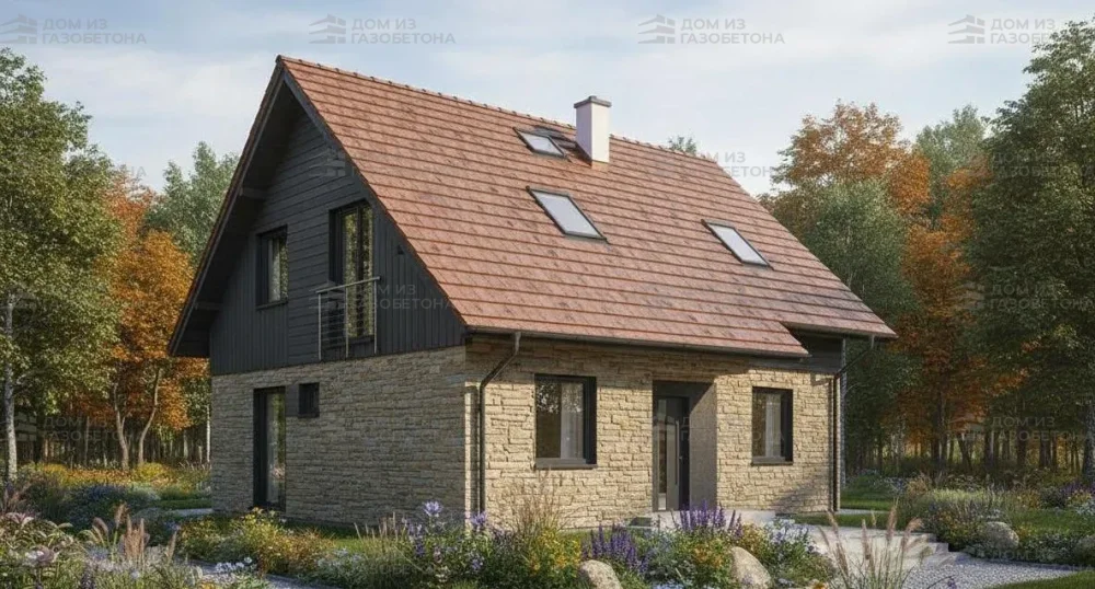 Проект Двухэтажный дом 10 на 9, 116 м2