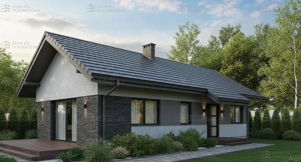 Проект Одноэтажный дом 13 на 12, 100 м2