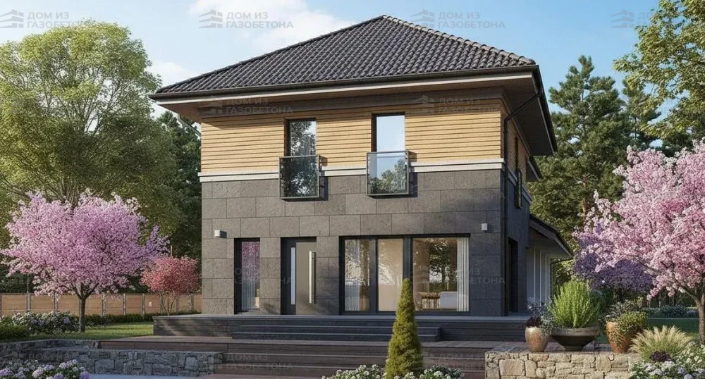 Проект Двухэтажный дом 27 на 8, 218 м2